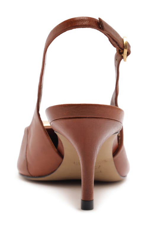 Arezzo Felicity Slingback Pointed Toe Pump In Brown