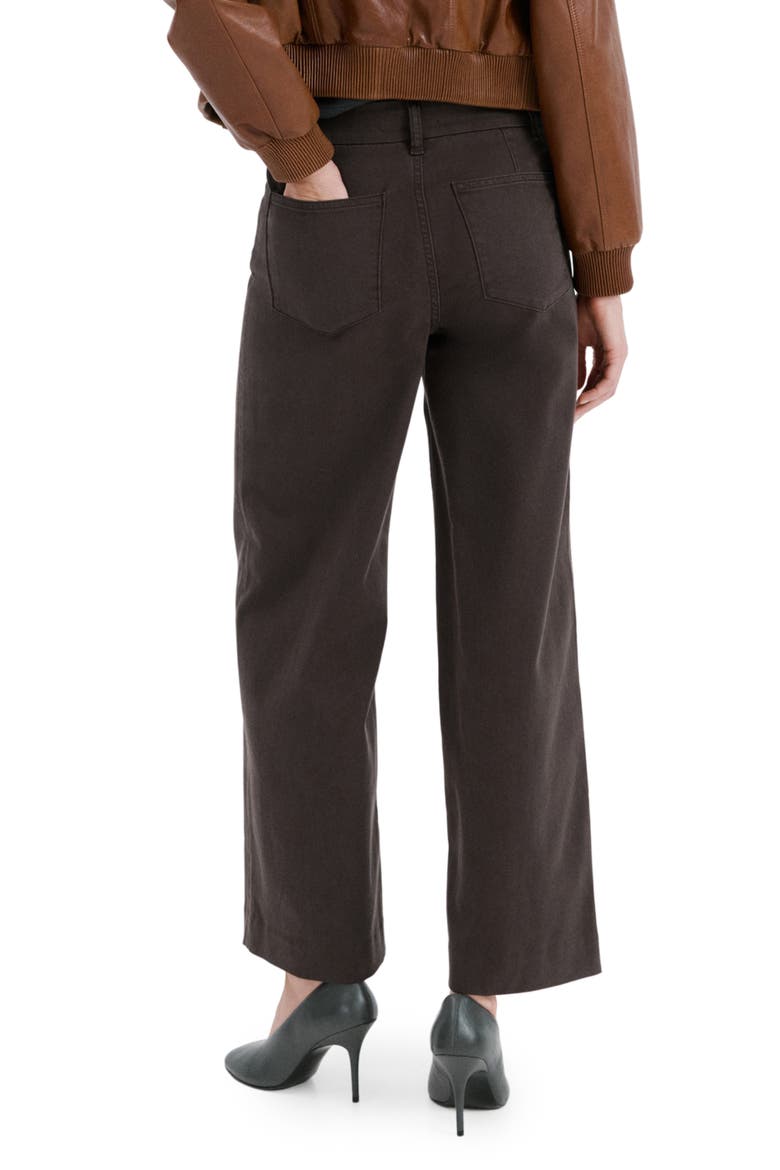 Seamed High Waist Wide Leg Jeans, Alternate, color, CHOCOLATE