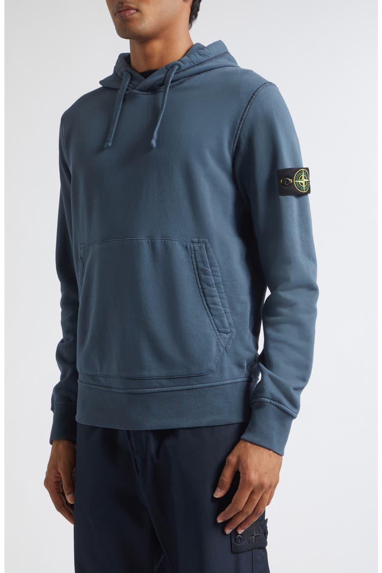 Logo Patch Cotton Hoodie, Alternate, color, V002E SLATE BLUE