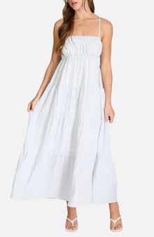 Stripe Tiered Midi Sundress