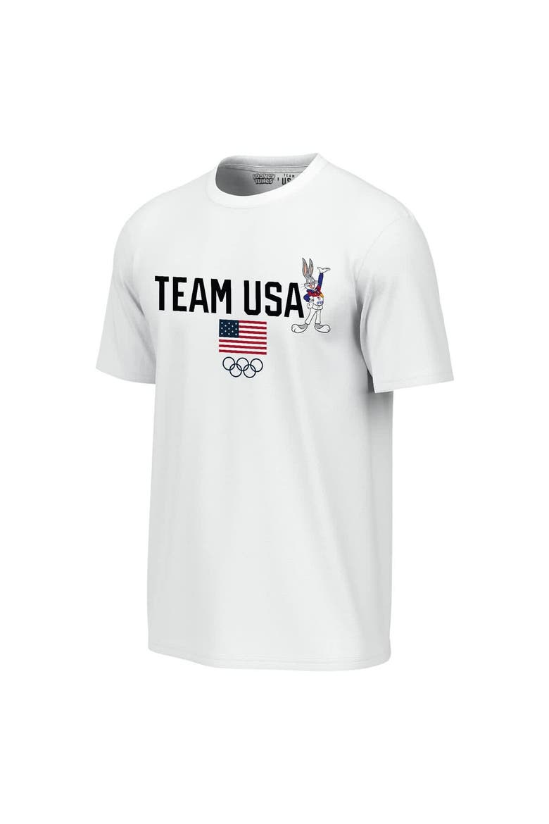 Men's Outerstuff  White Team USA x Looney Tunes Skate Rush T-Shirt, Alternate, color, White