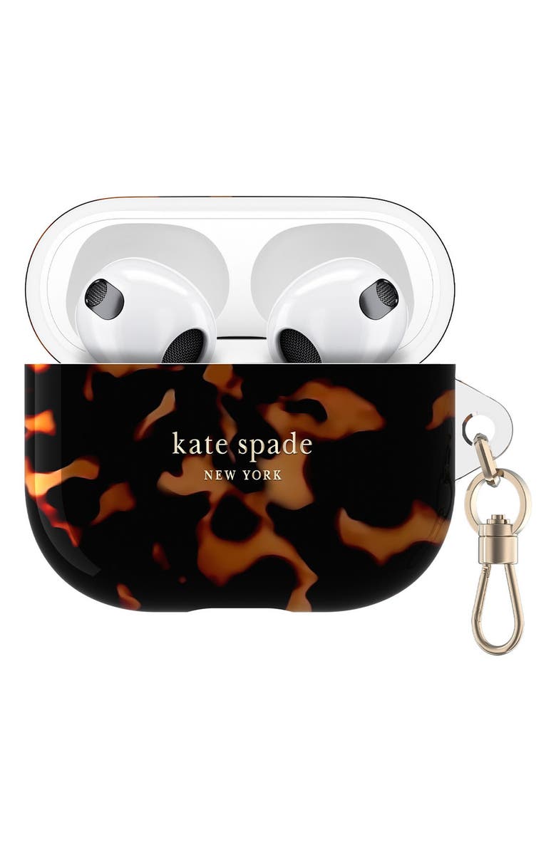 Kate Spade New York tortoise 3rd generation airpods case, Alternate, color, Tortoise
