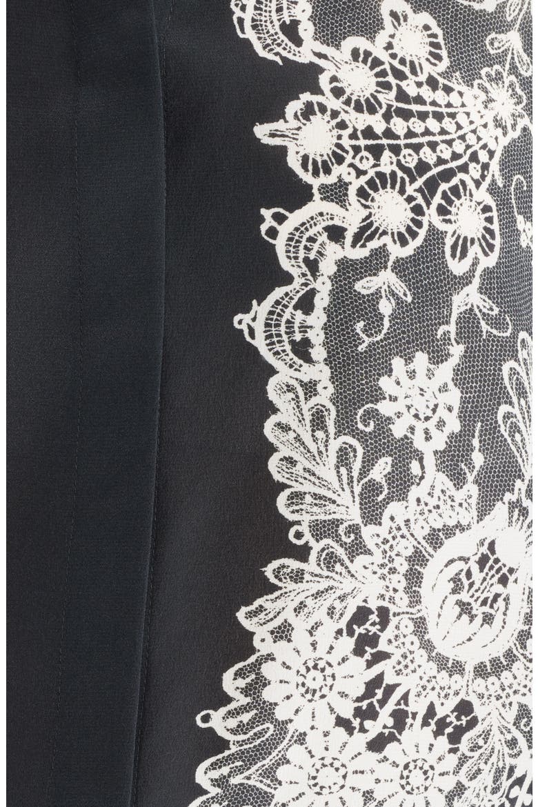 Willa Lace Silk Shirt, Alternate, color, BLACK MULTI