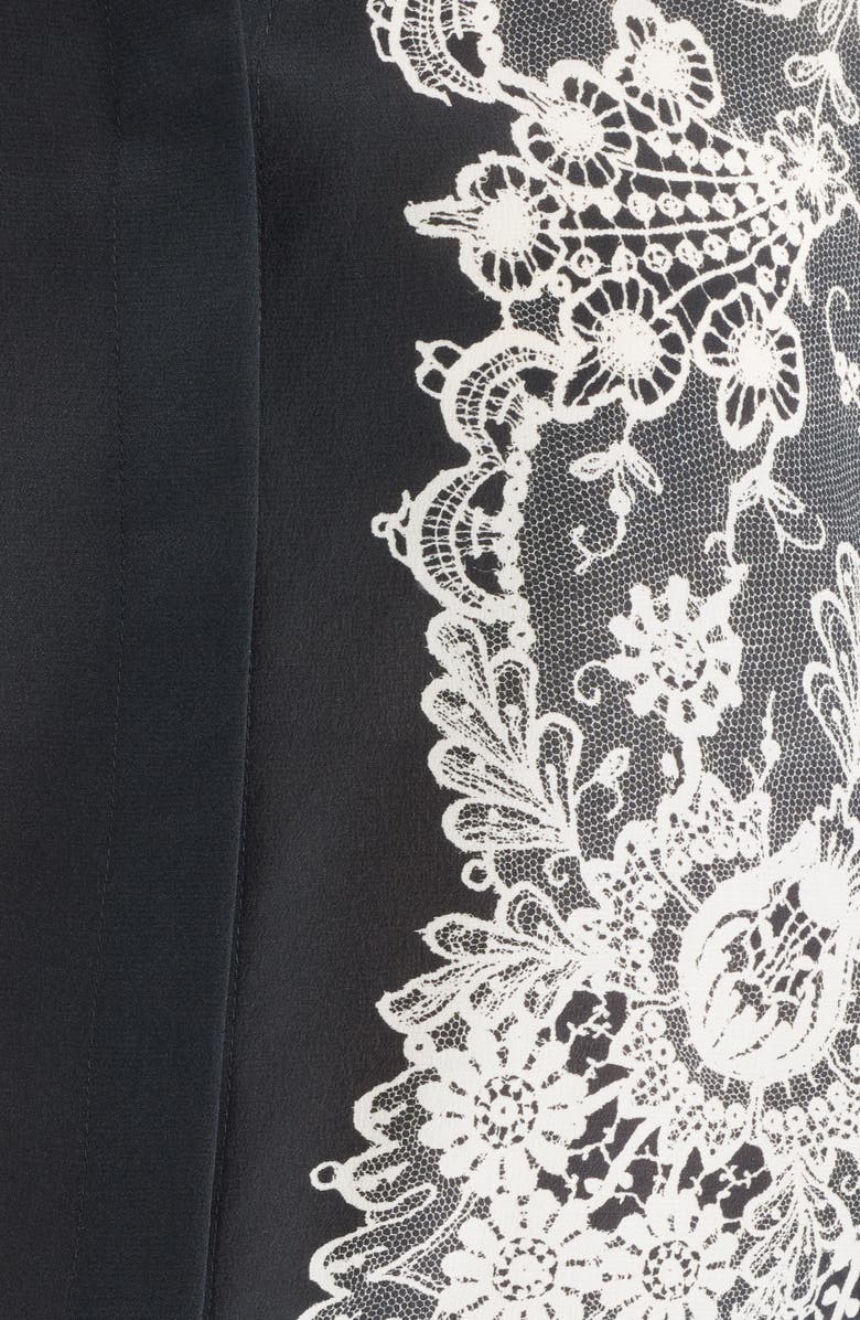 KOBI HALPERIN Willa Lace Silk Shirt, Alternate, color, Black Multi