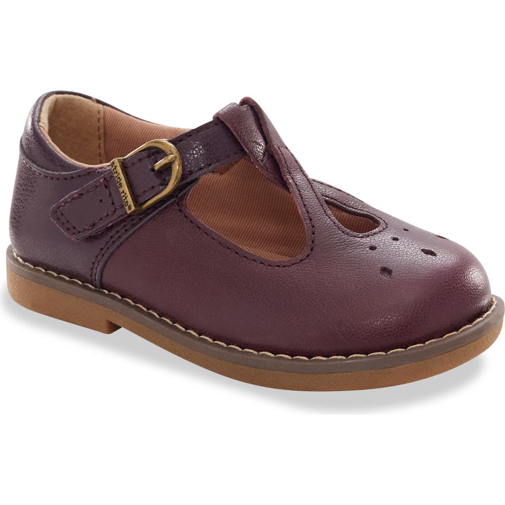 Stride Rite Susie Mary Jane Flat in Burgundy