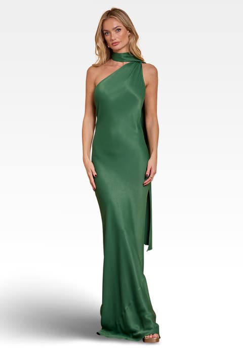 Cressida Satin Asymmetric Dress