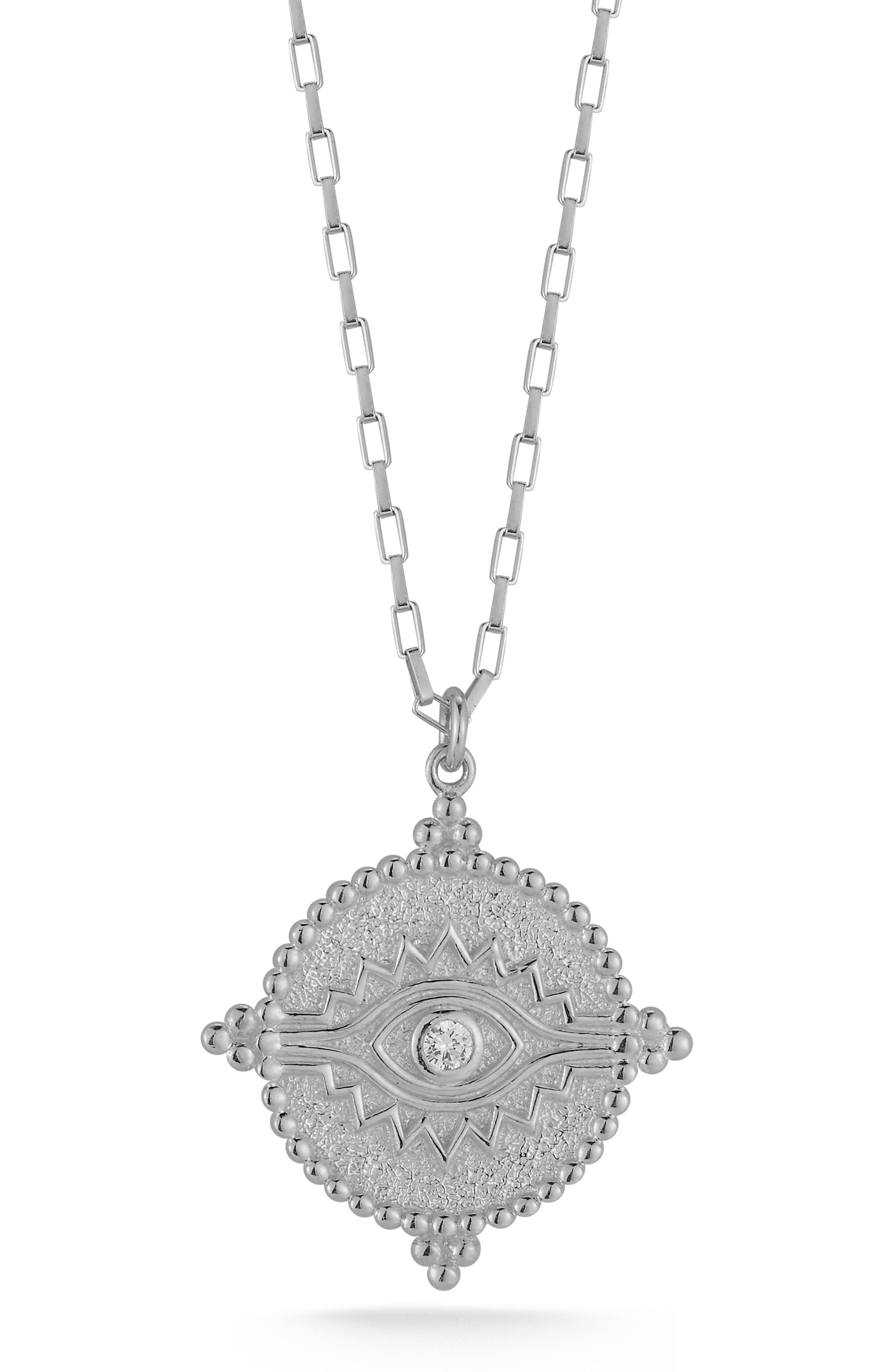 SPHERA MILANO Evil Eye Cubic Zirconia Pendant Necklace