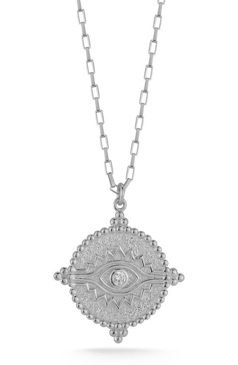 Evil Eye Cubic Zirconia Pendant Necklace