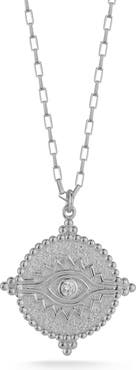 SPHERA MILANO Evil Eye Cubic Zirconia Pendant Necklace