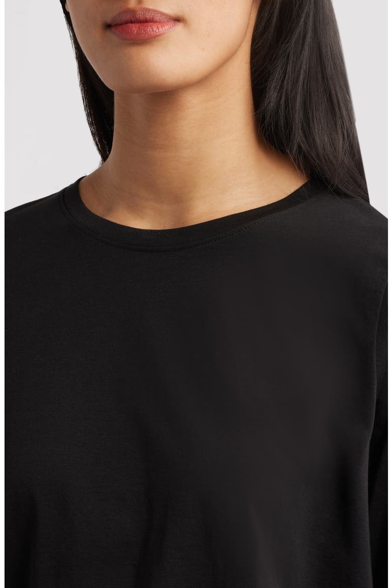 Long Sleeve Crewneck T-Shirt, Alternate, color, BLACK