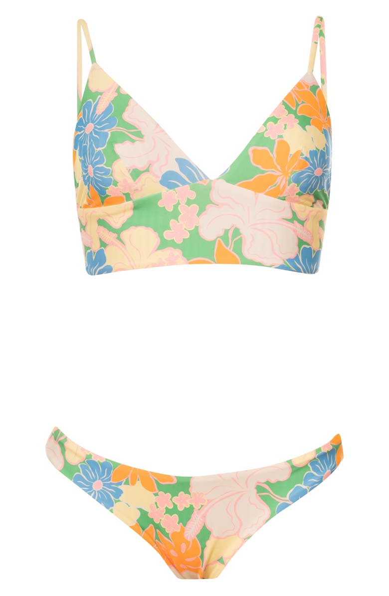 Maaji Tropic Lei Flirt Reversible Bikini Bottoms, Alternate, color,
