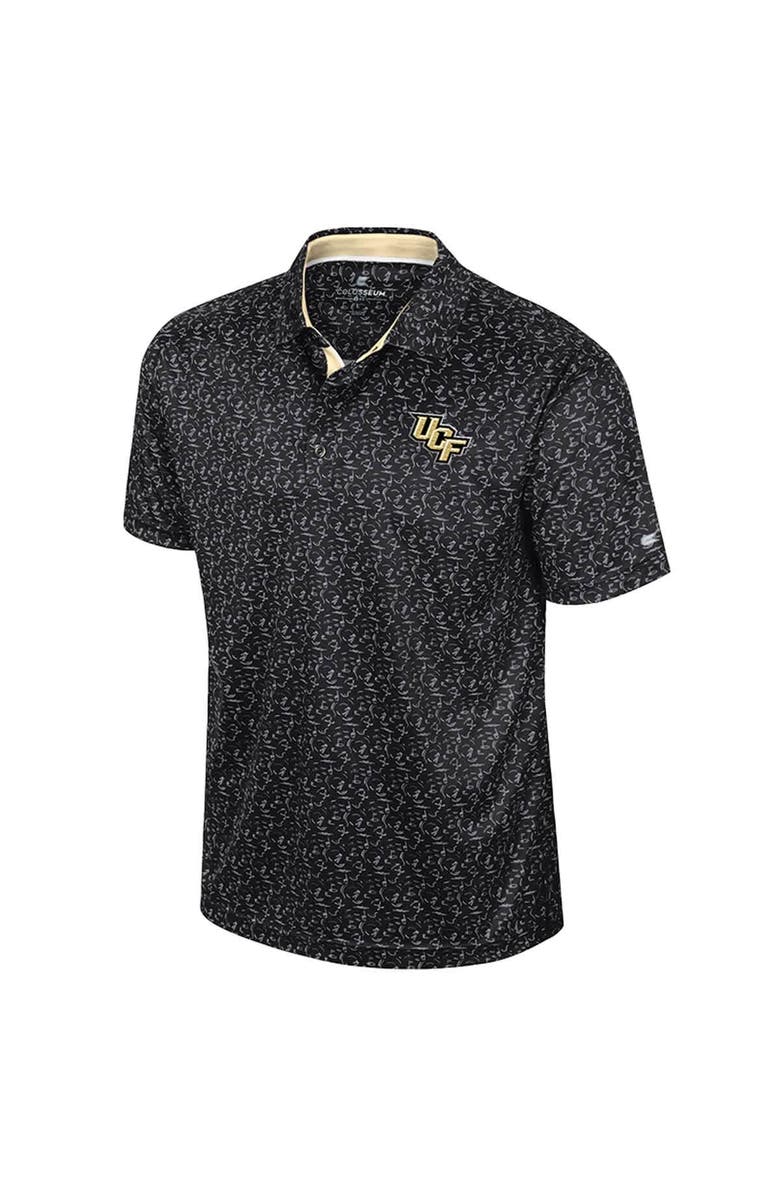 COLOSSEUM Men's Colosseum Black UCF Knights Sublimated Golf Polo, Alternate, color, 