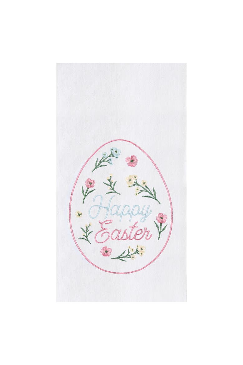 Floral Easter Egg 100% Cotton Handtowel, Main, color, Pink