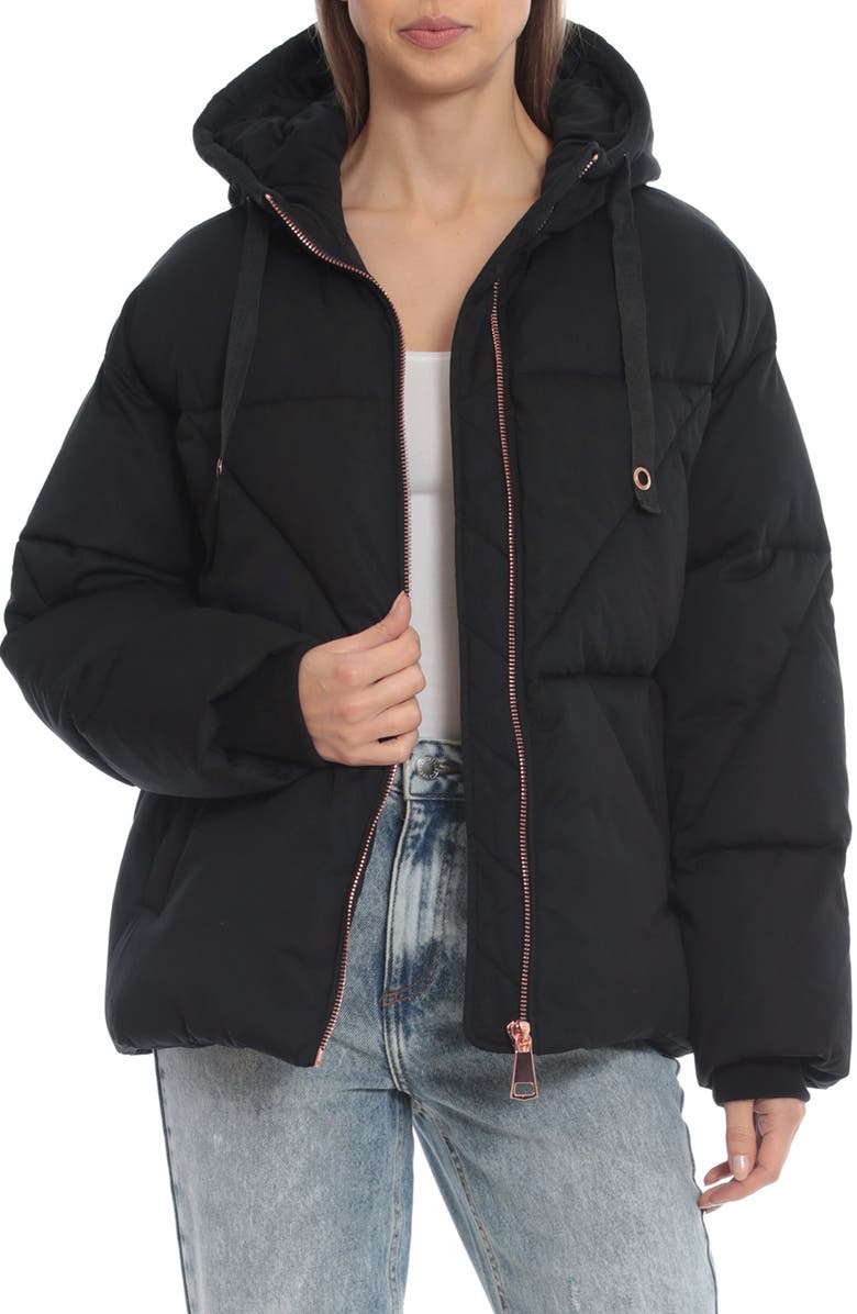 Avec Les Filles Water Resistant Hooded Puffer Coat, Alternate, color, 