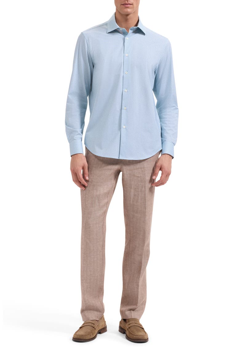 James OoohCotton® Geo Print Button-Up Shirt, Alternate, color, SEAFOAM