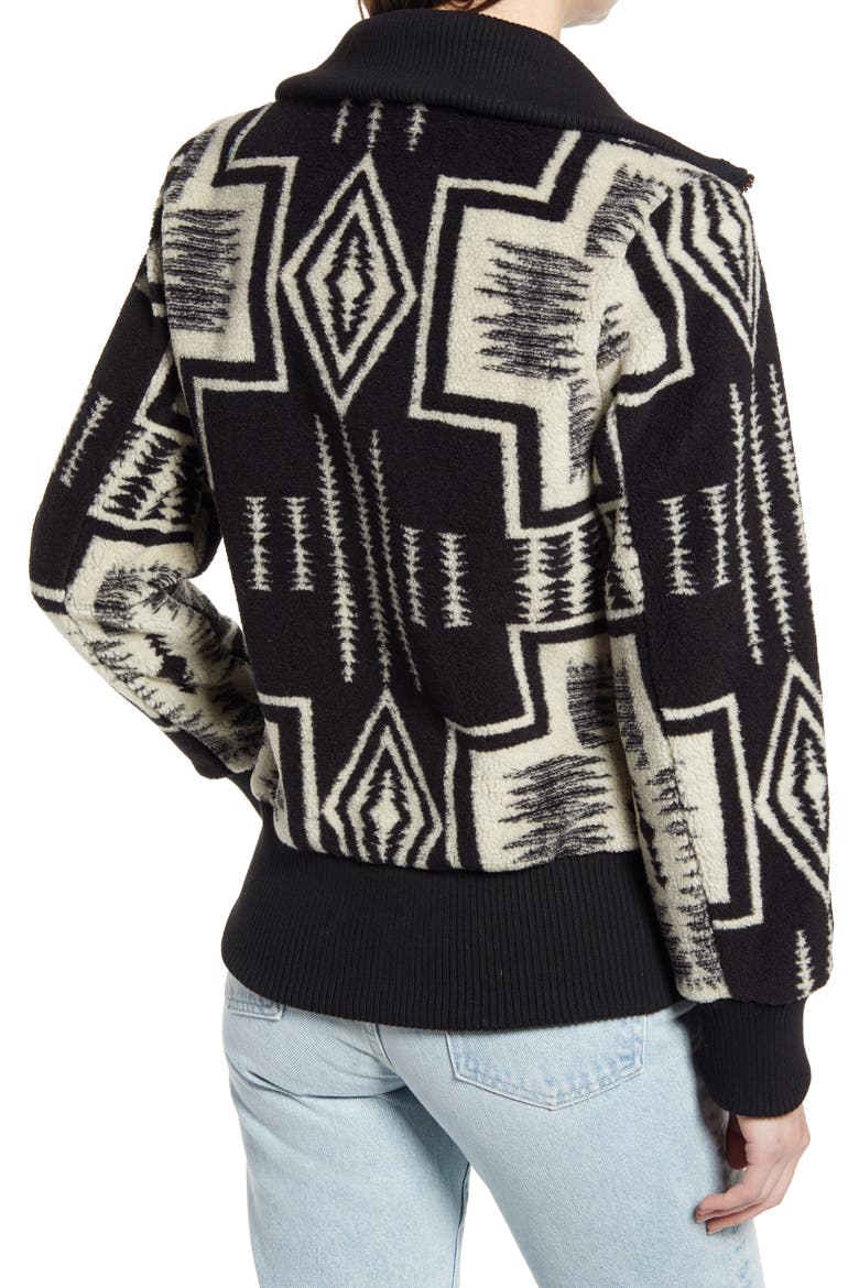 Women's Foxglove Print Zip Jacket, Alternate, color, IVORY HARDING