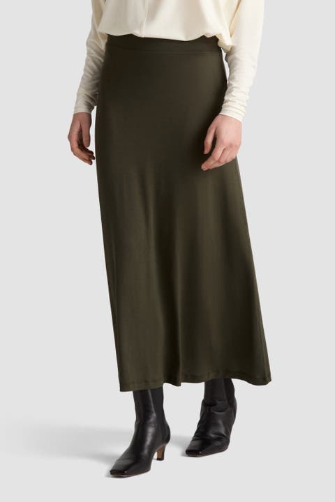 Grace A-line Jersey Midi Skirt