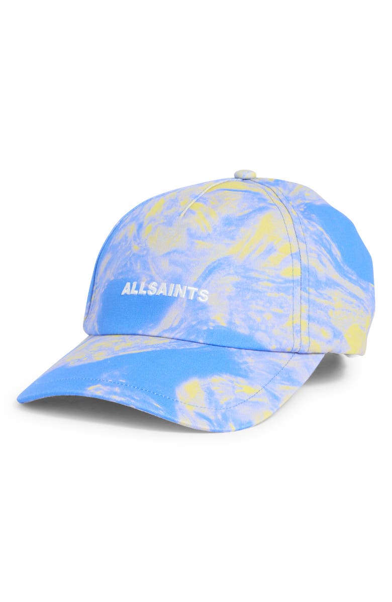 AllSaints Inspiral Cotton Baseball Cap, Main, color, Powder Purple