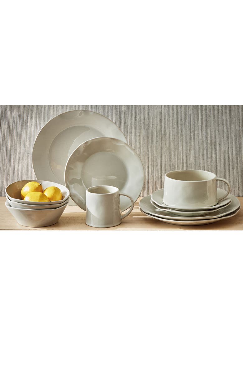 Hudson Mug Ivory Ivory Stoneware Everyday, Alternate, color, Beige