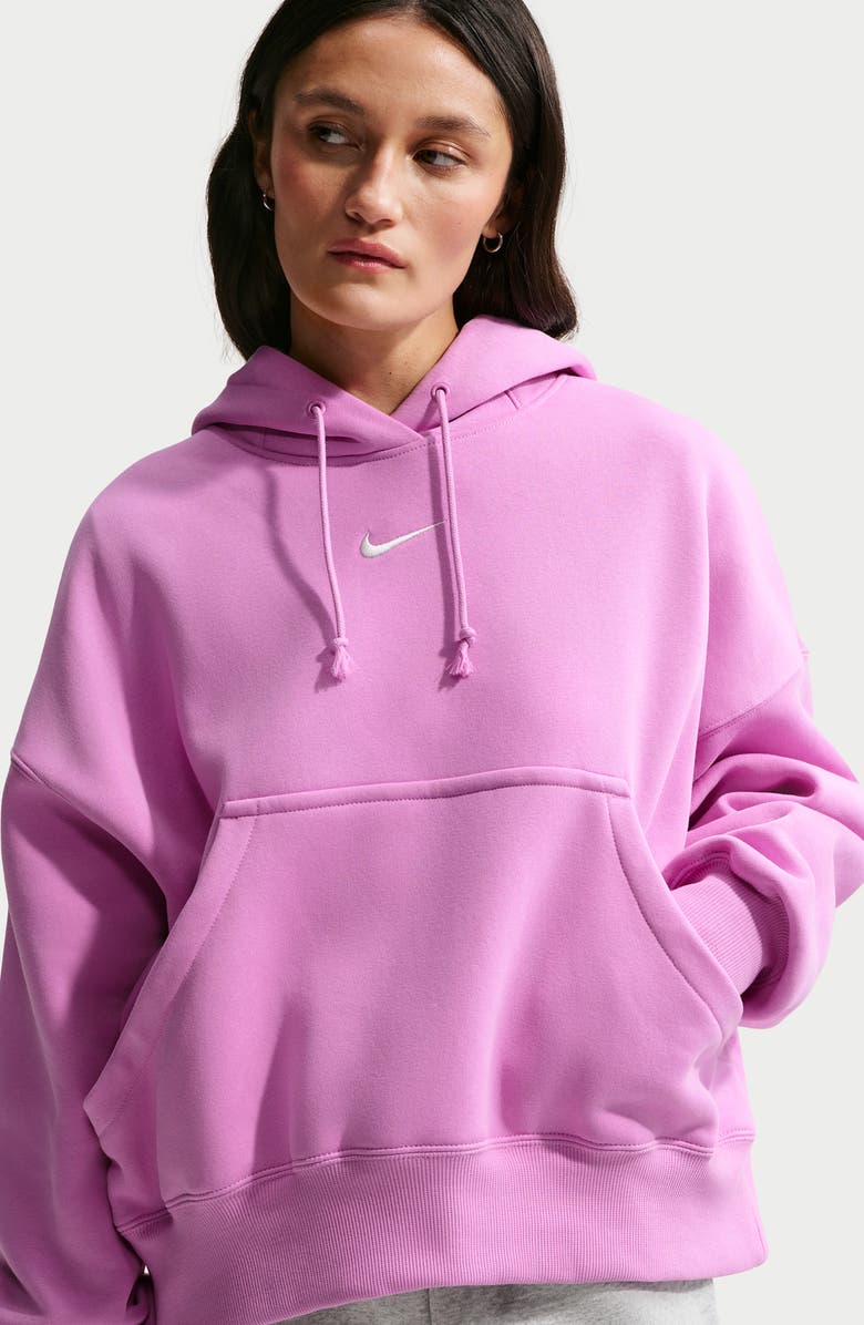 Nike Sportswear Phoenix Fleece Over-Oversized Pullover Hoodie, Alternate, color, 503 Light Magenta/Sail