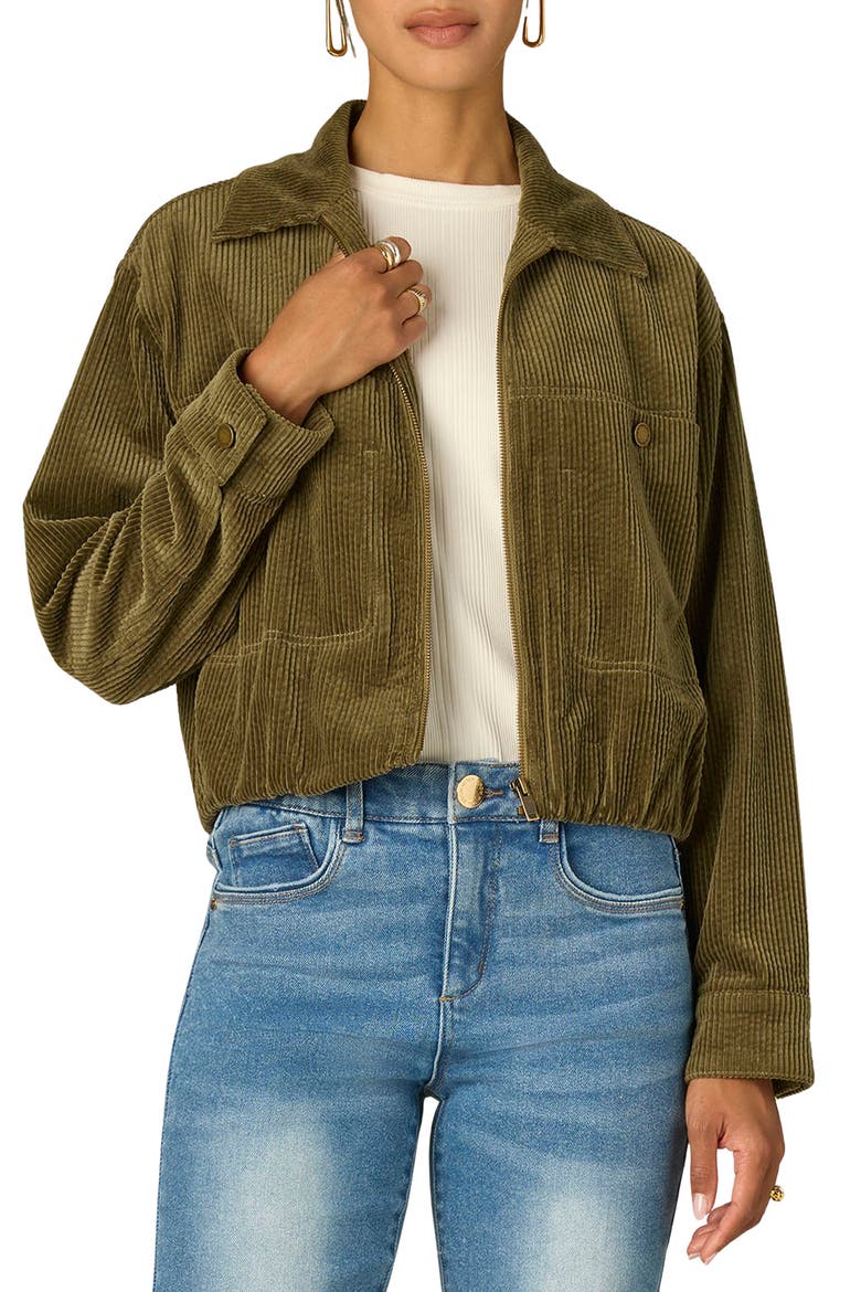 Cotton Corduroy Jacket, Main, color, FOREST MOSS