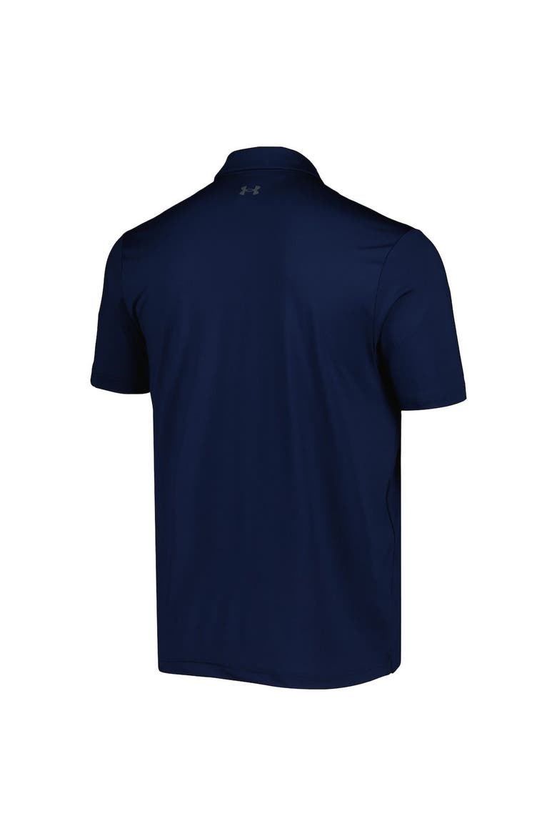 Men's Under Armour Navy 3M Open T2 Green Polo, Alternate, color, Navy