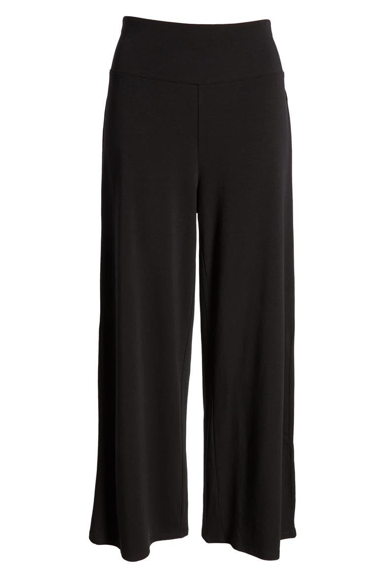 High Waist Wide Ankle Pants, Alternate, color, BLACK