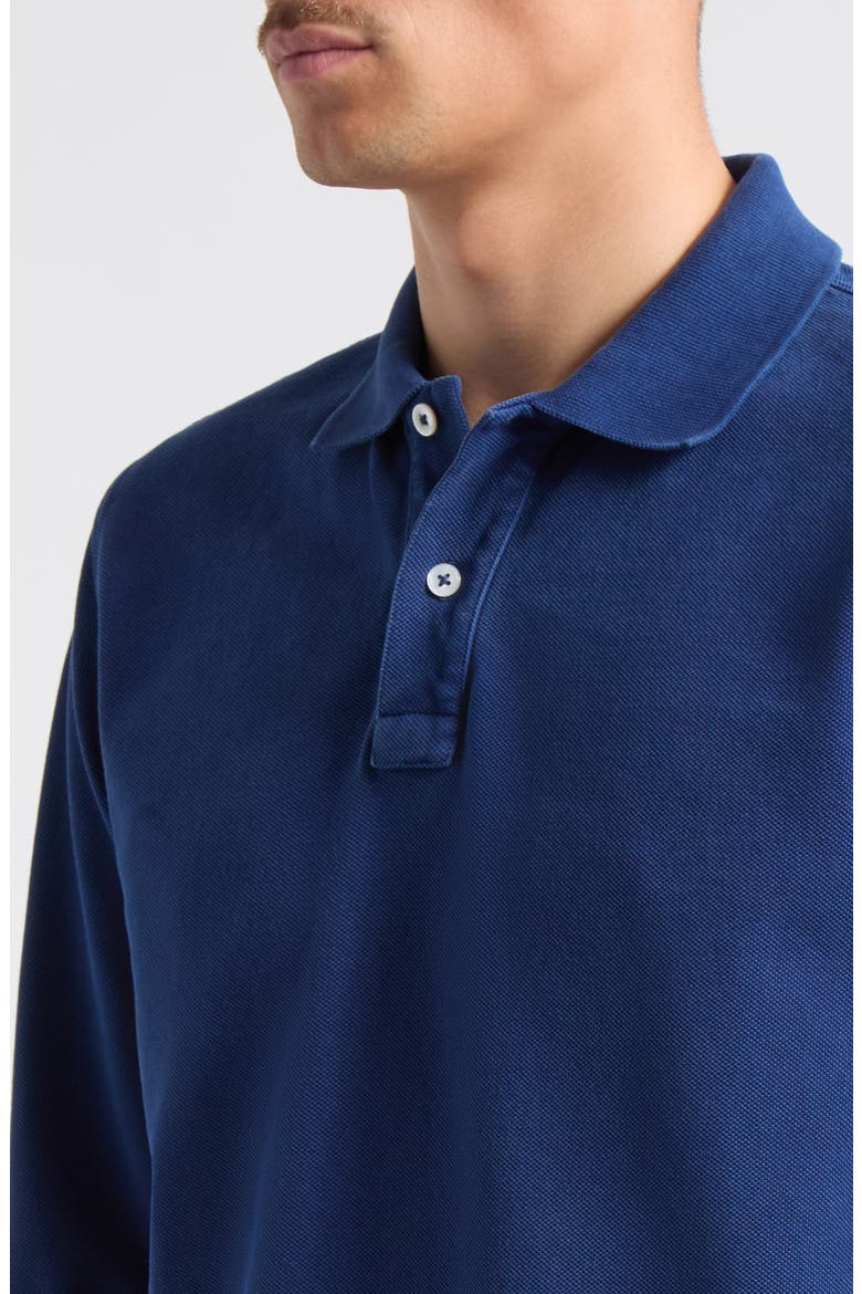 Cotton Piqué Polo, Alternate, color, INDIGO 250