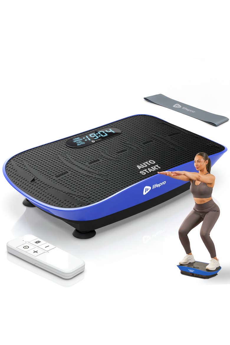 Cosmoplate Shake Vibration Plate Exercise Machine Full Body Platform for Muscle Toning and Flexibility, Main, color, Blue