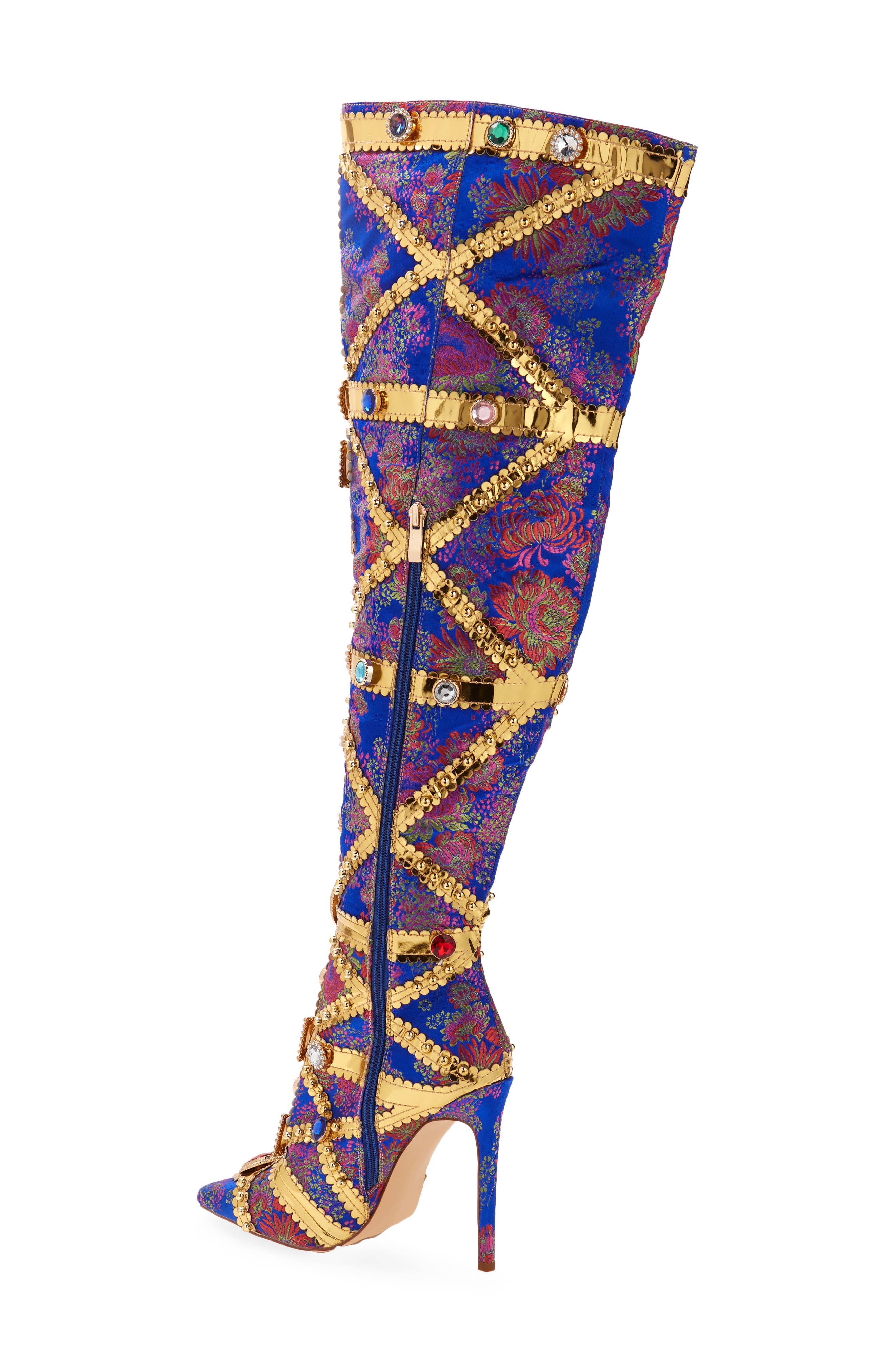 AZALEA WANG Berkley Knee High Boot, Alternate, color, Blue