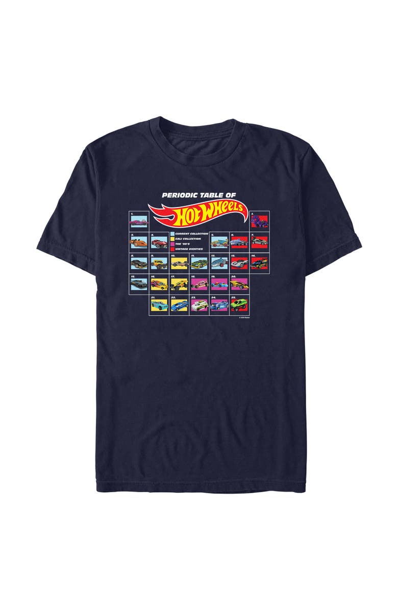 Hot Wheels Men's Hot Wheels Periodic Table Graphic T-Shirt, Alternate, color, Navy Blue