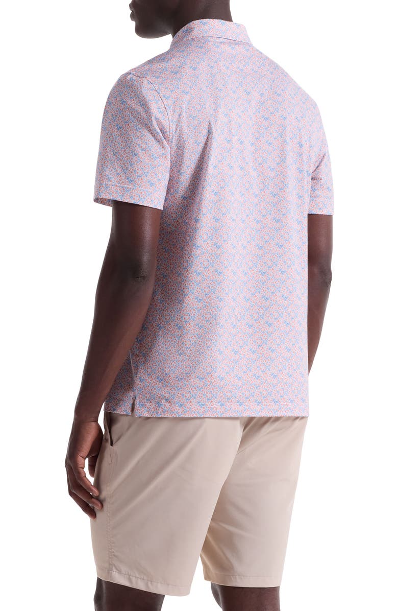 Bugatchi Victor OoohCotton<sup>®</sup> Floral Polo, Alternate, color, Coral