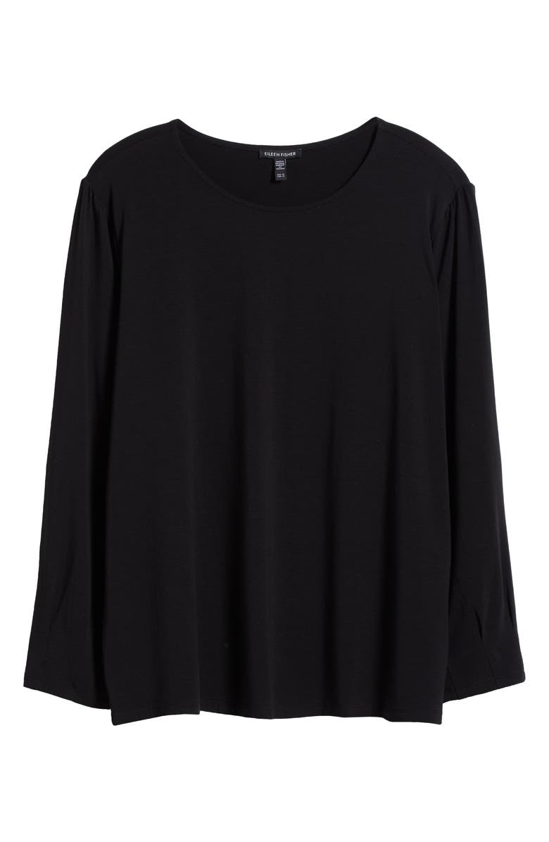 Eileen Fisher Pleated Sleeve Top, Alternate, color,