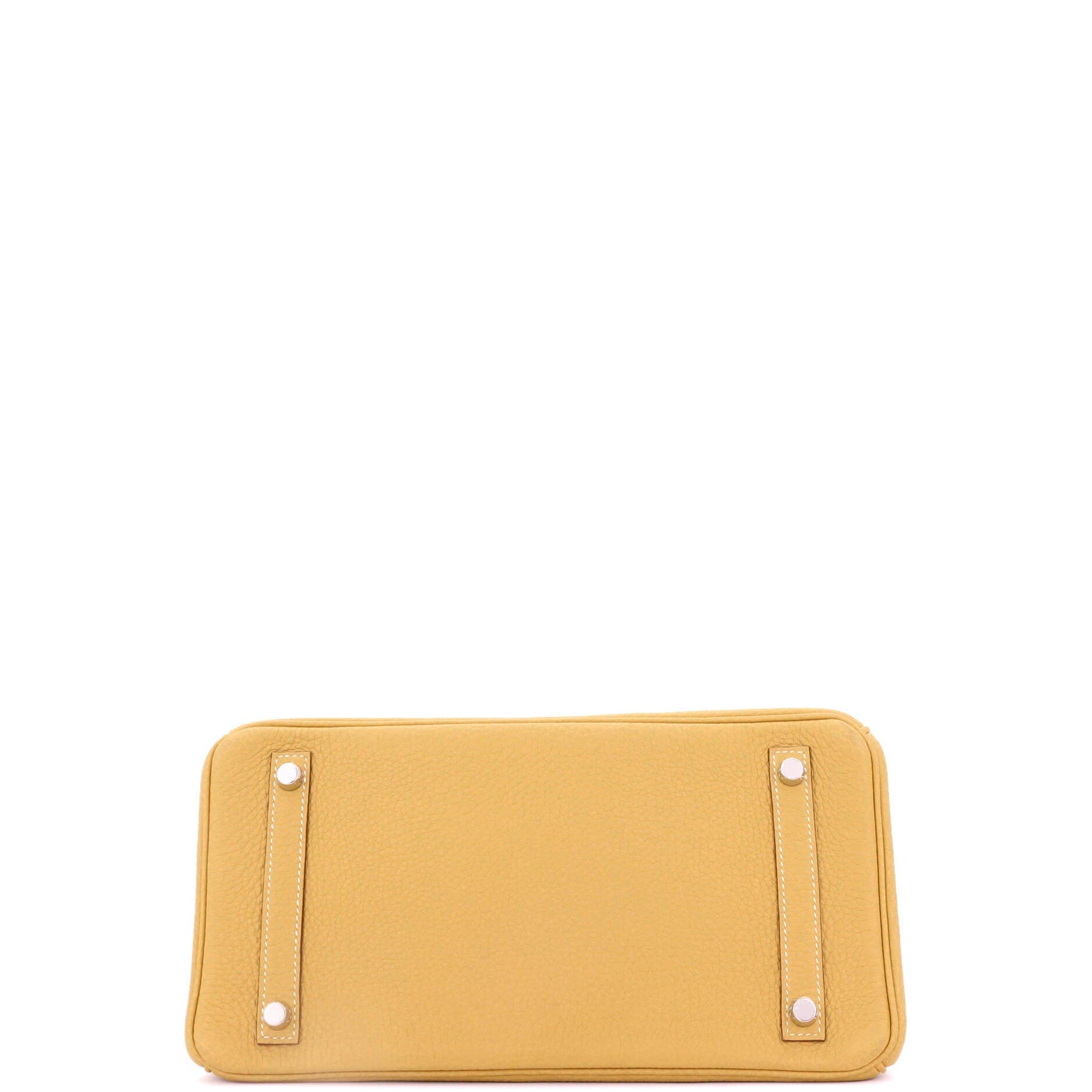 Pre-Owned Hermes Birkin Handbag Yellow Togo with Palladium Hardware 30, Alternate, color, Curry