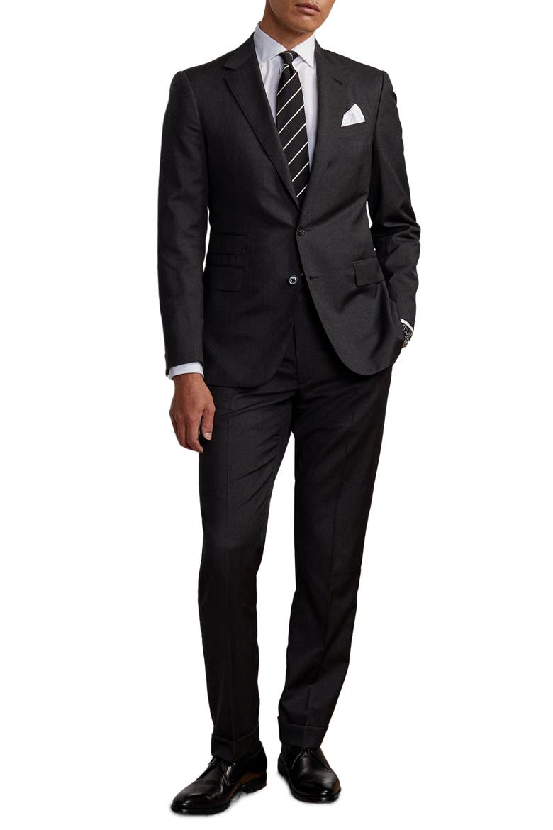 Gregory Hand Tailored Wool Serge Suit, Main, color, CHARCOAL