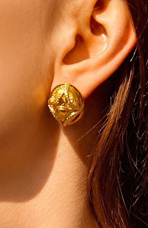 Rc Retro Chic Egypt Eye Earrings In Gold