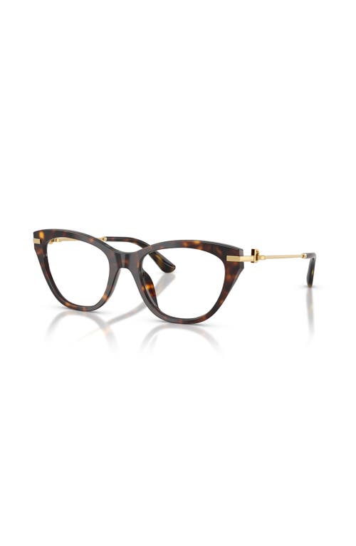 Dolce & Gabbana Dolce&gabbana 53mm Butterfly Optical Glasses In Brown