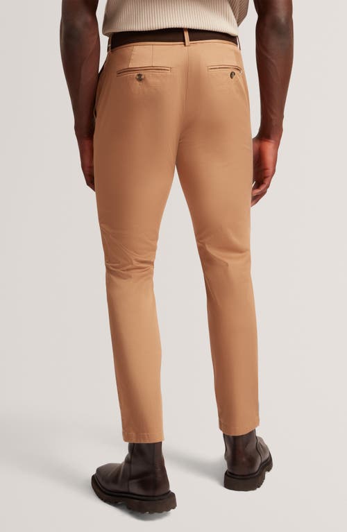 Ted Baker Howeton Slim Stretch Cotton Chino Pant In Brown