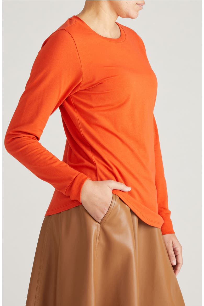 T Rex Long Sleeve Tee, Alternate, color, ORANGE FLAME