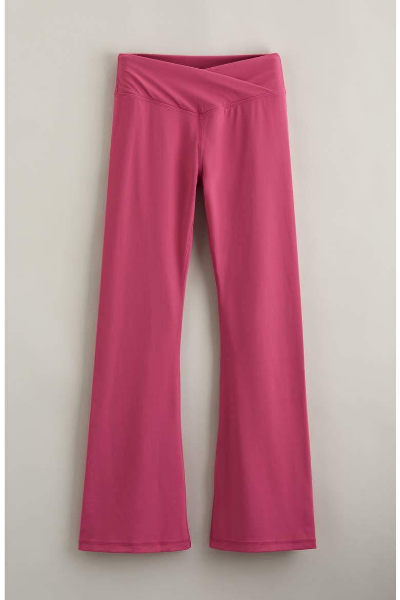 Kids' Live By Crossover High Waist Flare Leggings, Main, color, PURPLE SHERBERT