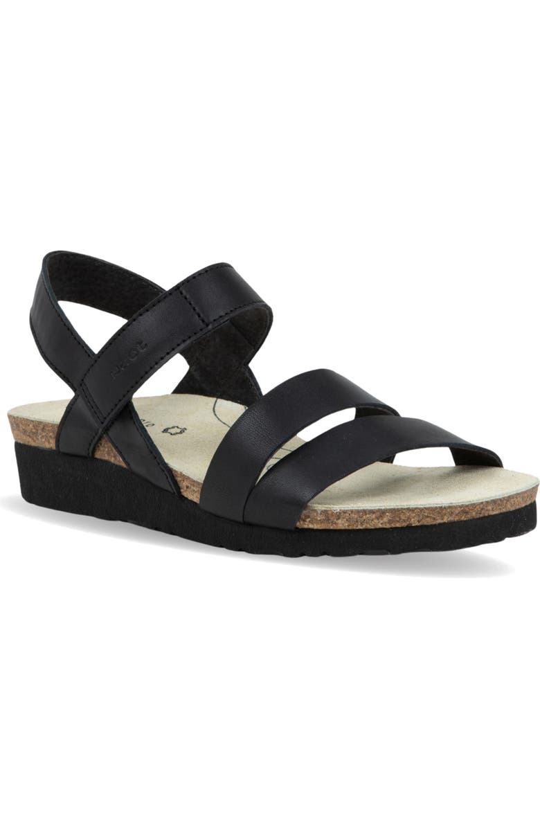 Naot Kayla Arch Pro Sandal, Main, color, Black Leather