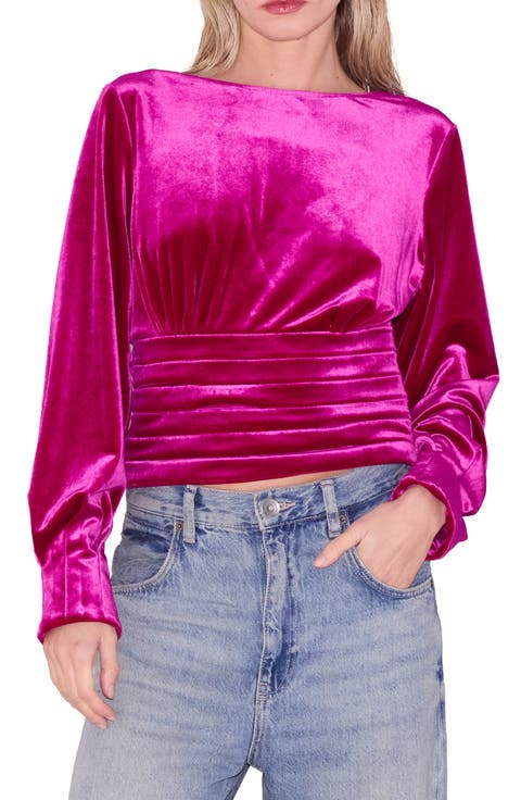 Velvet Long Sleeve Top