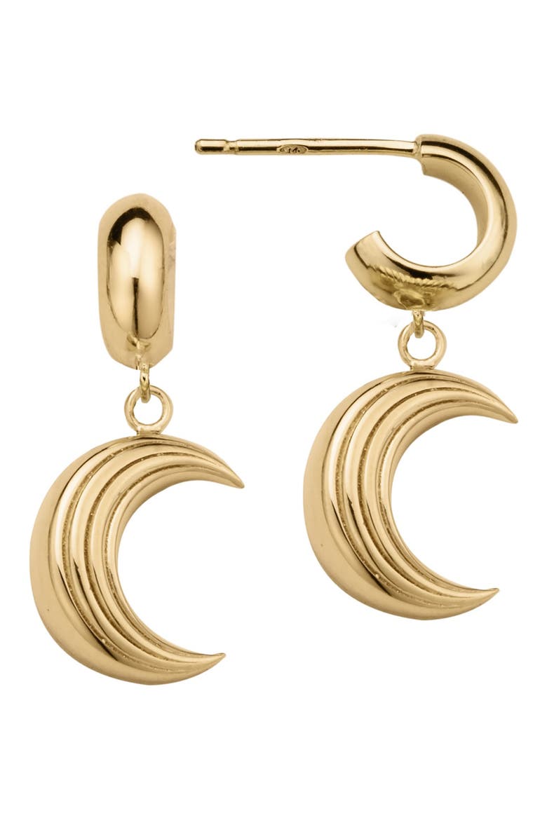 Apollo Huggie Hoop Earrings, Main, color, 18K GOLD VERMEIL