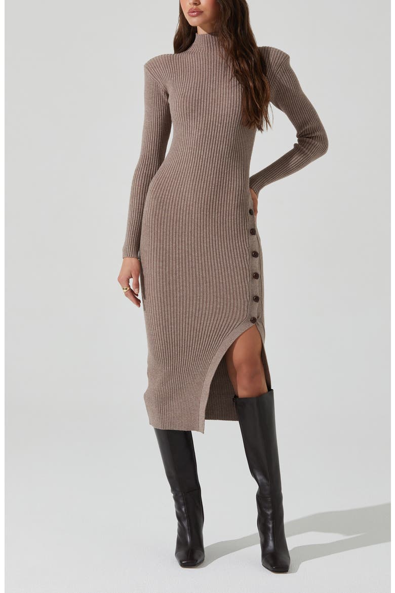Soryn Long Sleeve Sweater Dress, Alternate, color, TAUPE