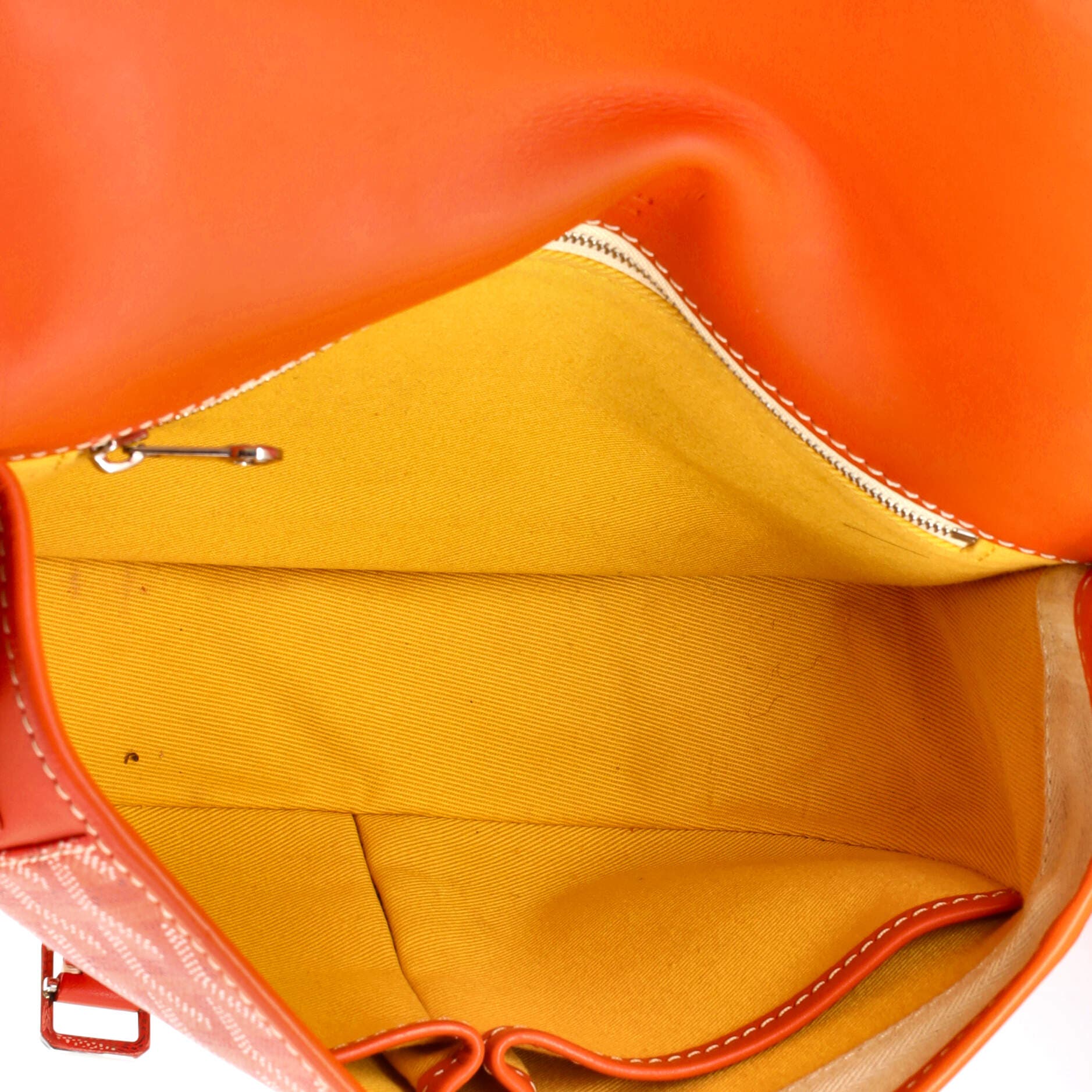 Pre-Owned Goyard Belvedere Messenger Bag Coated Canvas with Leather PM, Alternate, color, Orange
