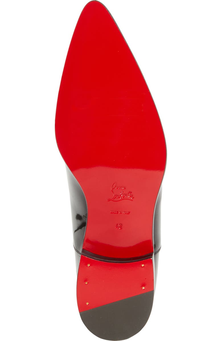 Christian Louboutin Pelvis Pointed Toe Oxford, Alternate, color, Black/ Lin Loubi