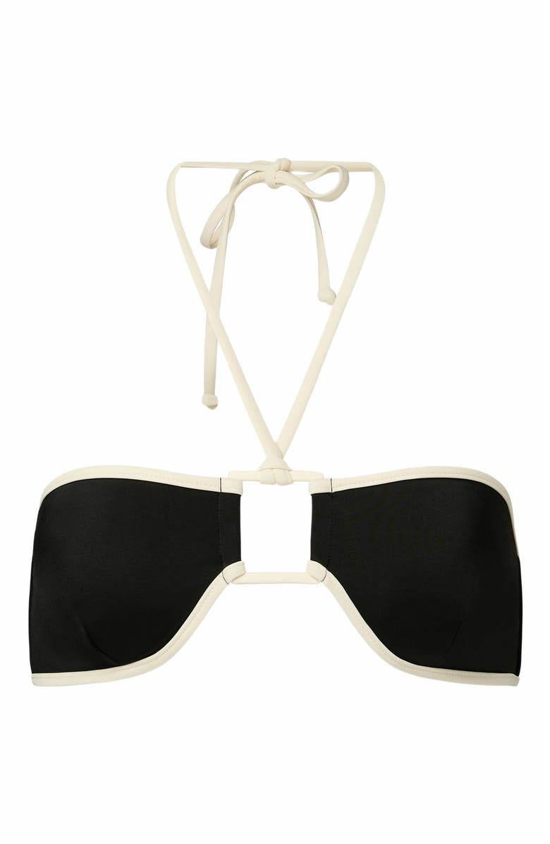 Onia Palermo Bikini Top, Alternate, color, Black/Egret