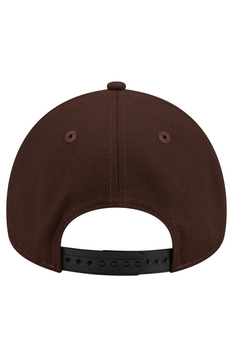 New Era Men's New Era Dark Brown Green Bay Packers Burnt Wood A-Frame 9FORTY Adjustable Hat, Alternate, color, Dark Brown