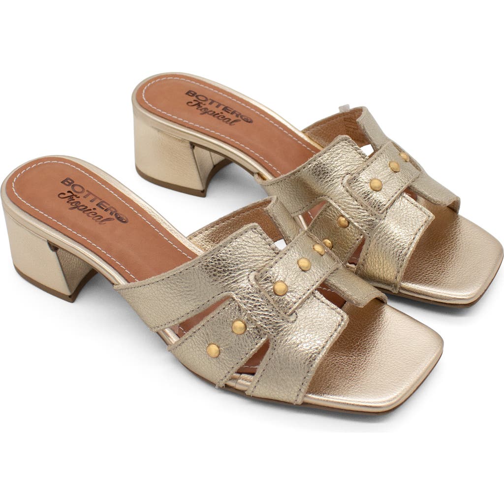 Bottero Studded Leather Slide Sandal