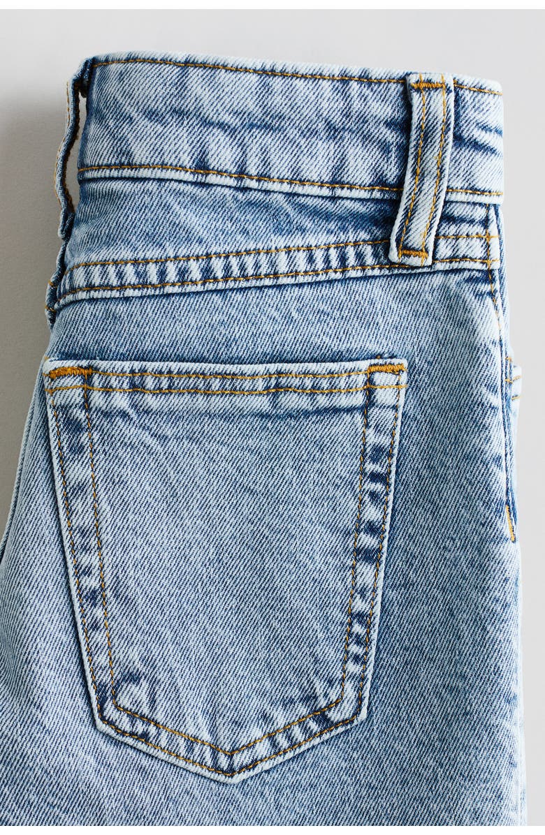 H&M Denim shorts, Alternate, color, Pale Denim Blue